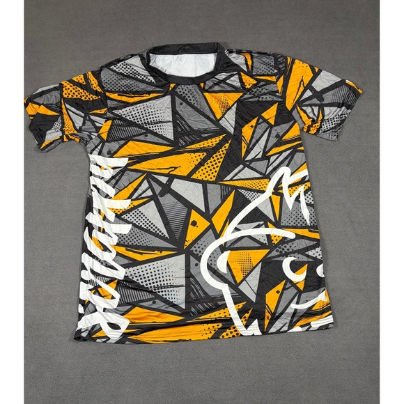 Scrapy Apparel Other - Scrapy Apparel TShirt Men Large Orange Geometric Work Harder Graphic ShortSleeve